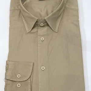 kerso - camicia collo morbido slim fit - beige