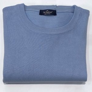 KERSO - Maglia Girocollo Regular Fit - CELESTE