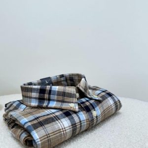 Camicia B.D Flanella Regular - CAMEL