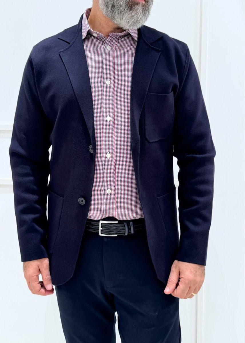 Maglia Modello Giacca - BLU - immagine 3