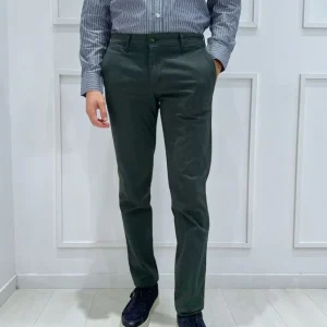 Pantalone Microfantasia Slim - VERDE