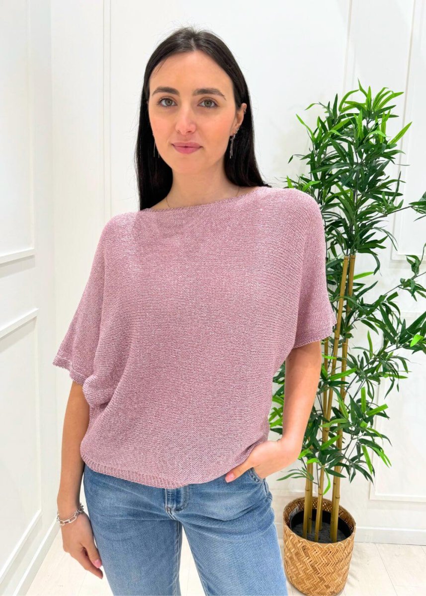 KERSO - Maglia Lurex - ROSA