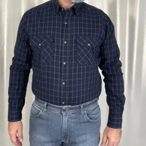 nr7 - camicia 2 tasche quadri - blu