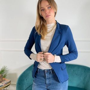 KERSO - Giacca Taglio Vivo 1 Bottone - BLU