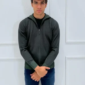 Maglia Zip Lunga Coveri - VERDE MILITARE