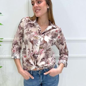KERSO - Camicia Fantasia - BEIGE