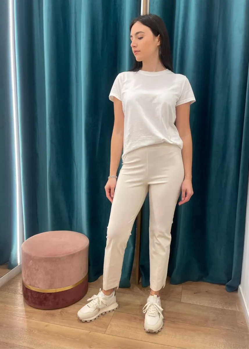 SUSY MIX - Pantalone Scalino - BEIGE