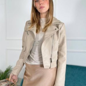 KERSO - Chiodo Ecopelle - BEIGE