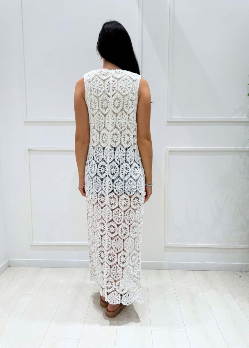 KERSO - Spolverino Smanicato Lungo - BIANCO - immagine 4