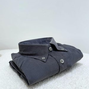 Camicia B.D Velluto Regular - GRIGIO