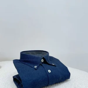 Camicia B.D Flanella Regular - BLU