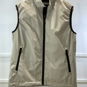 kerso - gilet zip con tasche - perla