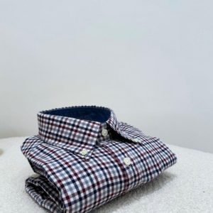 Camicia B.D Flanella Regular - BORDEAUX