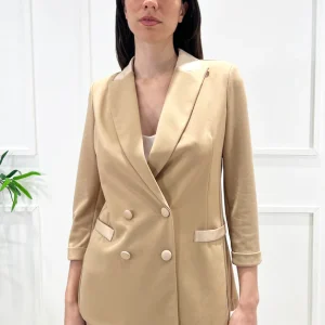 kerso - giacca doppio petto - camel