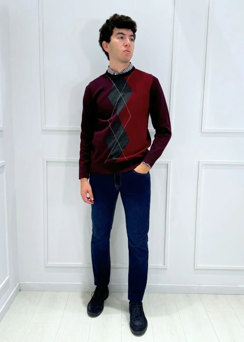 Maglia Girocollo Coveri - BORDEAUX