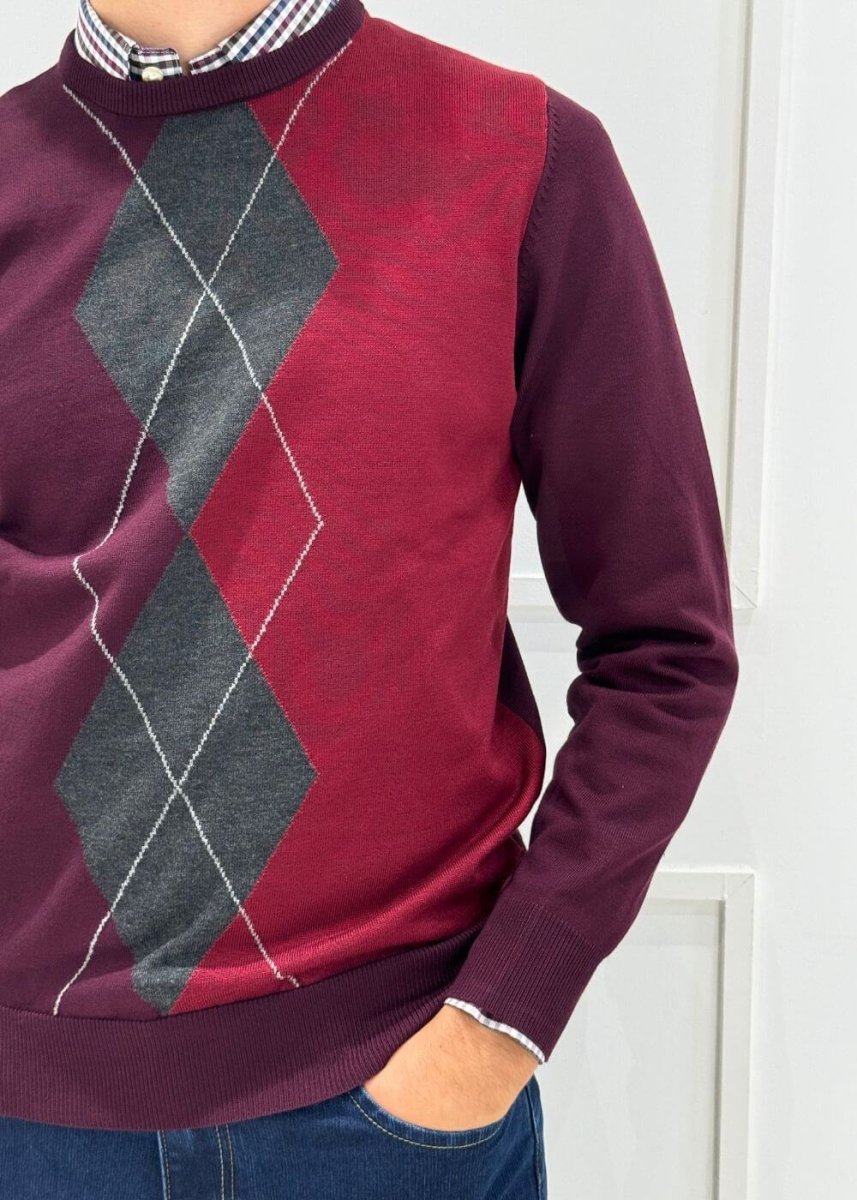 Maglia Girocollo Coveri - BORDEAUX - immagine 4