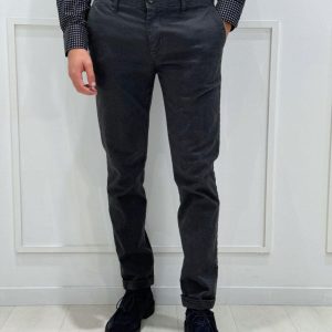 Pantalone Quadri Slim - GRIGIO