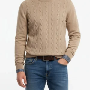 Coveri - Maglia Girocollo Trecce - BEIGE