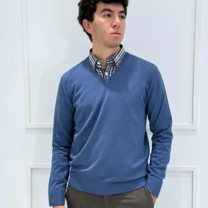 Maglia scollo V - DENIM