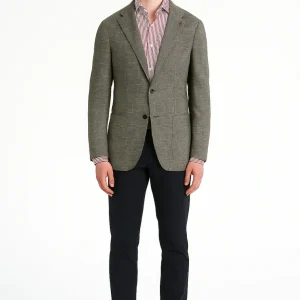 kerso - giacca 2 bottoni - fango