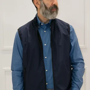 kerso - gilet zip con tasche - blu