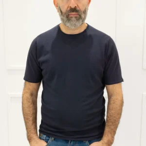 rifle - t-shirt m/m in maglia - blu