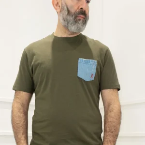 Rifle - T-Shirt m/m taschino Jeans Rifle - VERDE MILITARE