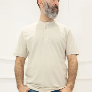 Coveri - T-Shirt m/m bottoni Coveri - BEIGE