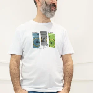 Coveri - T-Shirt m/m stampa bicicletta - BIANCO