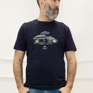 KERSO - T-Shirt m/m stampa auto - BLU