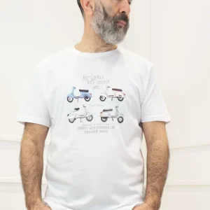 Coveri - T-Shirt m/m stampa vespa - BIANCO