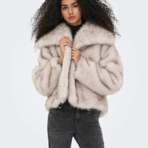 ONLY - Giacca Pelliccia Eco - PANNA