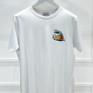 KERSO - T-Shirt m/m stampa furgoncino - BIANCO