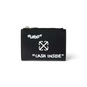 OFF WHITE - JITNEY QUOTE ZIPPED BIFOLD