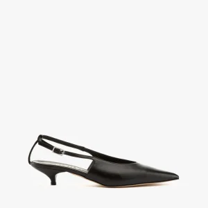 Slingback nappa nero