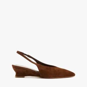 Slingback zeppa choco