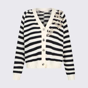 cardigan con ricamo gioiello