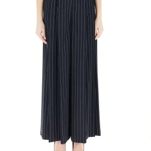 pantalone righe a palazzo