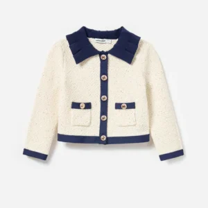 cardigan con bottoni e pailettes