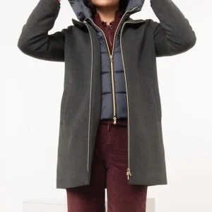 giaccone in panno soft imbottito