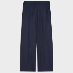 pantalone largo in flanella