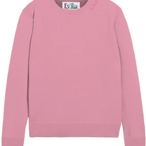 maglione con ricamo collo