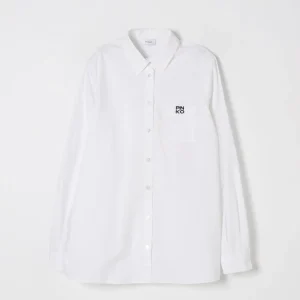 camicia con logo petto