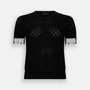 t-shirt con applicazioni maniche