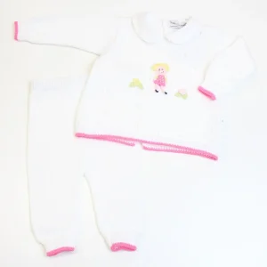 COPRIFASCE NEONATO CON RICAMO in cotone