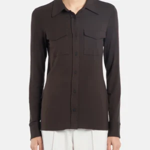 camicia slim fit con tasche