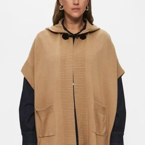 poncho in misto cachemire