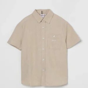 camicia in cotone e lino