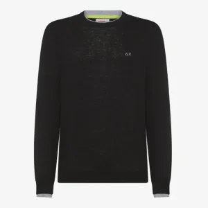 maglioncino con collo in contrasto