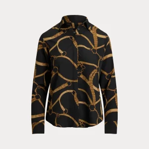 camicia con stampa catene